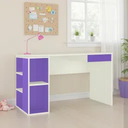 adona Astra Kids Study Desk with Open Shelves and Drawer in Lavender Purple Colour-picture-14