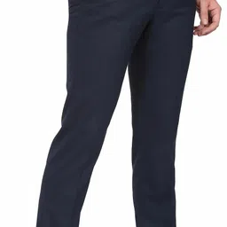 arrow Men Regular Fit Blue Viscose Rayon Trousers image 1