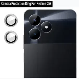 Zyxo Back Camera Lens Ring Guard Protector for Realme C53 [Metal Alloy Camera Ring with 9H Glass] Set of 1-picture-27