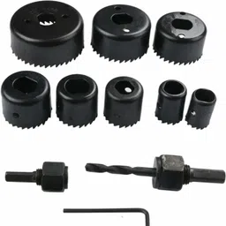 inditrust 11 pc wood hole saw cutting set kit 11 pc Holesaw set for cutting smooth clean accurate holes Rotary Bit Set image 3