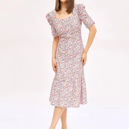 harpa Women A-line Multicolor Knee Length Dress-picture-12