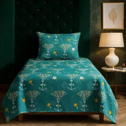 elegant weavers Microfiber Single Flat 144 TC Printed Bedsheet-picture-39