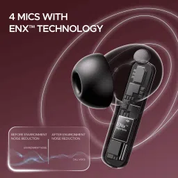 boAt Airdopes Plus 318 TWS Earbuds with Environmental Noise Cancellation (IPX5 Water Resistant, ASAP Charge, Active Black) image 3