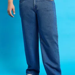 bigbanana Men Boyfriend Mid Rise Blue Jeans-picture-11