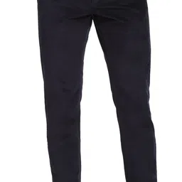 u.s. polo assn. Men Regular Fit Black Cotton Blend Trousers image 3