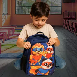 mosu Stylish Cartoon School Bag Boys | Spacious & Comfortable Backpack Waterproof School Bag-picture-17