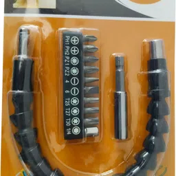 inditrust 12pcs Screwdriver flexible shaft drill bit set extension size-1/4inch Screwdriver Bit Set image 3