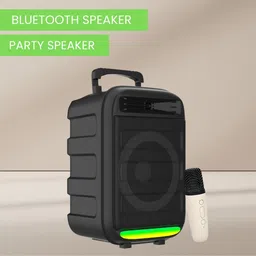 SACRO Monster (BLUETOOTH TROLLEY SPEAKER) High Bass Sound Quality With Karaoke MicP307 35 W Bluetooth Party Speaker-picture-31