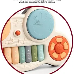 trendhiveinternational Drum Piano Musical Toys for Kids with Flashing Lights - Animal Sound Toy image 2