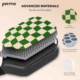 permo Fiber Glass 12mm Paddle with PP Honeycomb Core,Comfort Grip, Lightweight&Durable Pickleball Paddle image 2