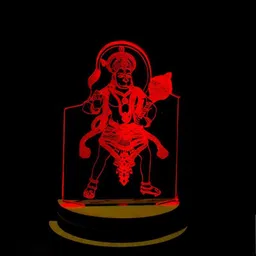 ukani 3D USB HANUMANJI MAHARAJ Night Lamp for Car/Office/Desktop/Gift/Table Top 7 Color Change Light Table Lamp-picture-23