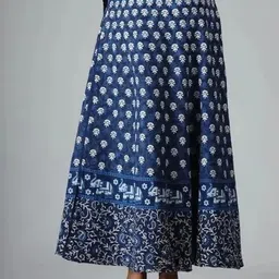 tankaviss Women Printed Regular Blue Skirt image 2