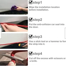 cloudsale Strip Red Car Beading Roll For Bumper, Window, Door image 4