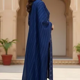 get smart wear Alliance Woven Kurta, Trouser/Pant & Dupatta Set image 3