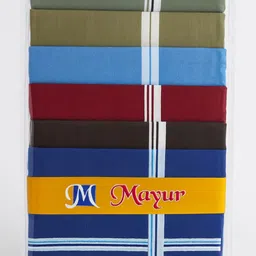 mayur Premium Cotton Handkerchiefs Men – Soft, Durable & Multi-Color Checkered Hanky ["Light Colour"] Handkerchief-picture-10