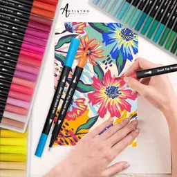 artistro Art Markers Dual Tips Coloring Brush Fineliner Color Water Based Marker Pens Set image 5