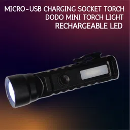 clairbell Emergency Rechargeable Pocket LED Torch Light with Side COBB Light for NightE287 Torch image 4