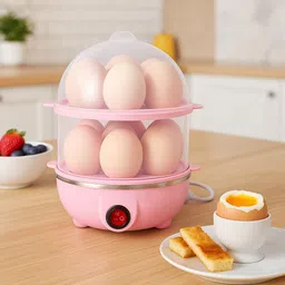 tribeazi Double Layer Electric Egg Boiler Cooker & Poacher 2 Layer Egg Boiler Egg Cooker-picture-39