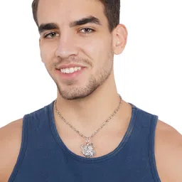 astrodidi Religious Devi Bhadrakali Mahalaxmi Maa Durga Locket With Chain Sterling Silver Silver Brass Pendant image 3