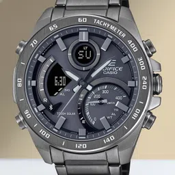 Edifice Gray Dial Gray Ip Stainless Steel Band Analog-Digital Watch - For Men ED527 (ECB-900MDC-1ADR)-image-25