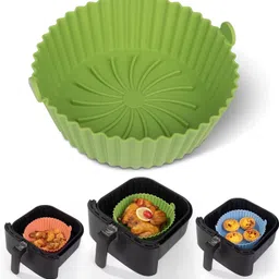 Air Fryer Liners I Round Silicone Basket Baking Tray Multicolor Silicone Ashtray-image-28