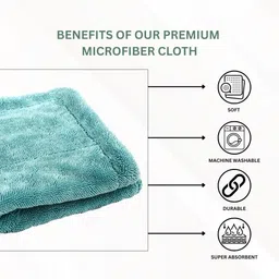 homnix Microfiber Cleaning Towel Cloth 40x40cms 1200GSM Highly Absorbent Dust Lint Free Wet and Dry Microfiber Cleaning Cloth image 3