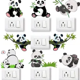 heylark hub 27 cm Panda Switch Board Stickers Self Adhesive Sticker-picture-44