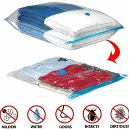 fuerdanni Vacuum Space Saver Clothes Organizer, Zip Lock Bags with pump Vacuum Bags Travel Travel Storage Vacuum Bags image 2