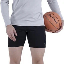 troopline Solid Men Black Tights image 2