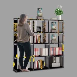 imperial fur 12 Layer Portable Book Shelf Rack | Space-Saving Book Stand for Home & Office Metal Open Book Shelf image 4