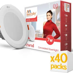 murphy 7W Coral LED Concealed Panel Light Cool White Round Recessed Pack of 40 Ceiling Light Ceiling Lamp-picture-32