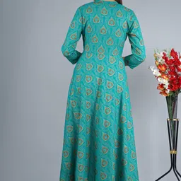 tiropatifab Women Printed Viscose Rayon Anarkali Kurta image 2