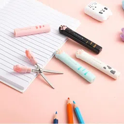 bluedeal Mini,Portablel Scissors Sewing Scissors Lovely Cats Paws Design for Art Crafts Scissors image 2