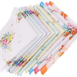 NIFTER Cotton Women Handkerchief, Colorful Floral Prints, women/Girls Handkerchiefs ["Multicolor"] Handkerchief-picture-36