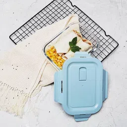 escora Glass Vegetable Bowl Set Of 2 Vegetable And Fruit Storage Bowl Set with Airtight Lid For Fridger safe And Microwavw safe Without lid Glass Vegetable Bowl (Clear, Pack of 2) image 4