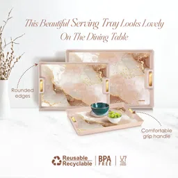 nayasa Miracle Serving Tray Set – Small, Medium & Big Tray image 2
