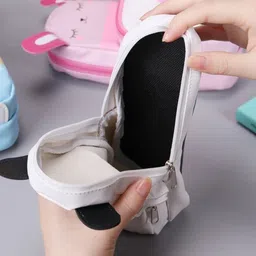 happy shopping store Amazing Digital Panda Shape Pencil Pouch/Box 2 Zipper Pockets Super Quality Art Artificial Leather Pencil Box image 4