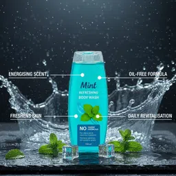 roodiles Mint Body Wash & De-Tan Coffee Face & Body Scrub Combo | Refreshing Cleansing & Exfoliating Bath Set – 100ml Each image 3