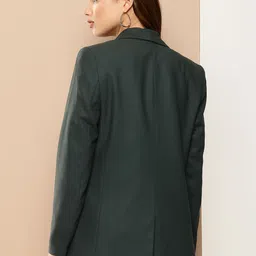 her by invictus Women Self Design Single Breasted Formal Blazer image 2