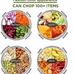 sameer enterprises Plastic Vegetable Chopper 450 ML (Green) Mixer Blender Blade image 5