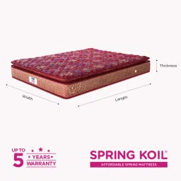 peps india Springkoil Pillow Top Reversible 8 Inch Bonnell Spring Single Size Mattress image 3