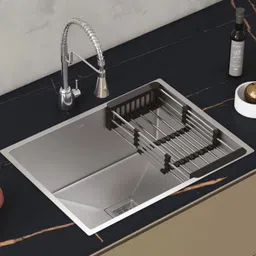 messina 18" X 16" X 10" HANDMADE KITCHEN SINK SINGLE BOWL SOUND PROOF Matt Finish_A104 Vessel Sink-picture-33