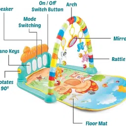 shivalik enterprises Piano Fitness Baby Gym with hanging ratels music and light image 2