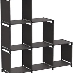 youcopia Plastic PVC 7-8-9 Shelf Book Organizer/Shoe/Chappal/Book/Clothes Rack Plastic Open Book Shelf image 5