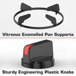 vidiem GS S3 195 A Vector Plus 3 Burner Stainless Steel Gas Stove, Silver, Manual Stainless Steel Manual Gas Stove image 4