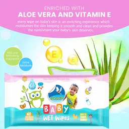 glider Baby Wipes | Soft & Gentle Cleansing Wipes | Aloe Vera & Vitamin E ( Pack of 3 image 2