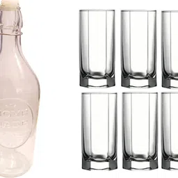 BOTTLE, 6GLASS IOP41 Jug Bottle Glass Set-image-13