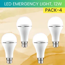 sacro 12W Rechargeable Inverter LED Bulb with Upto 4H.Power Cut Lighting Pack of_4P465 4 hrs Bulb Emergency Light-picture-34