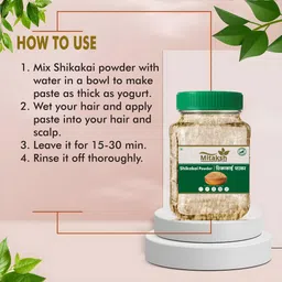 mitaksh Shikakai Powder for Frizzy, Soft & Shiny Hair Acacia Concinna for Hair Care image 4