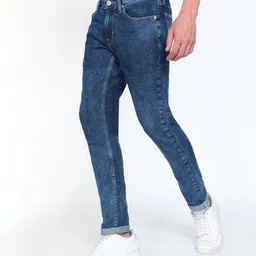 flying machine Men Skinny Low Rise Blue Jeans image 3